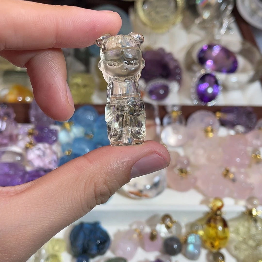 水晶颈饰银S925镶嵌肚****u天然水晶吊坠452
