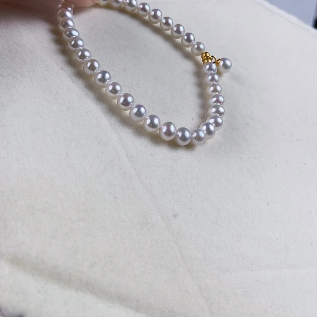 淡水珍珠手绳银S925镶嵌