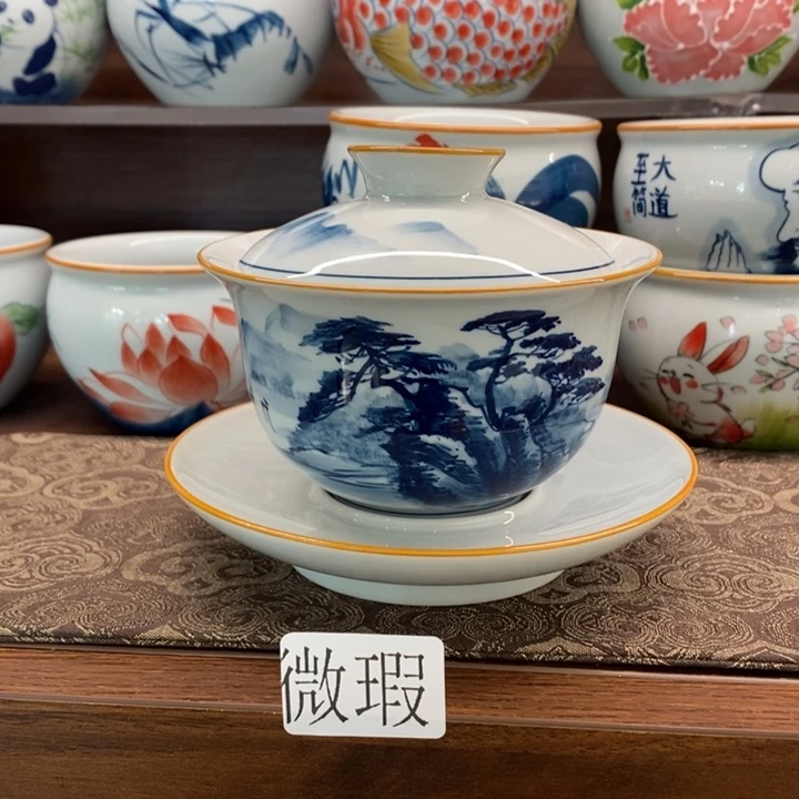 釉下老陶泥手工绘制