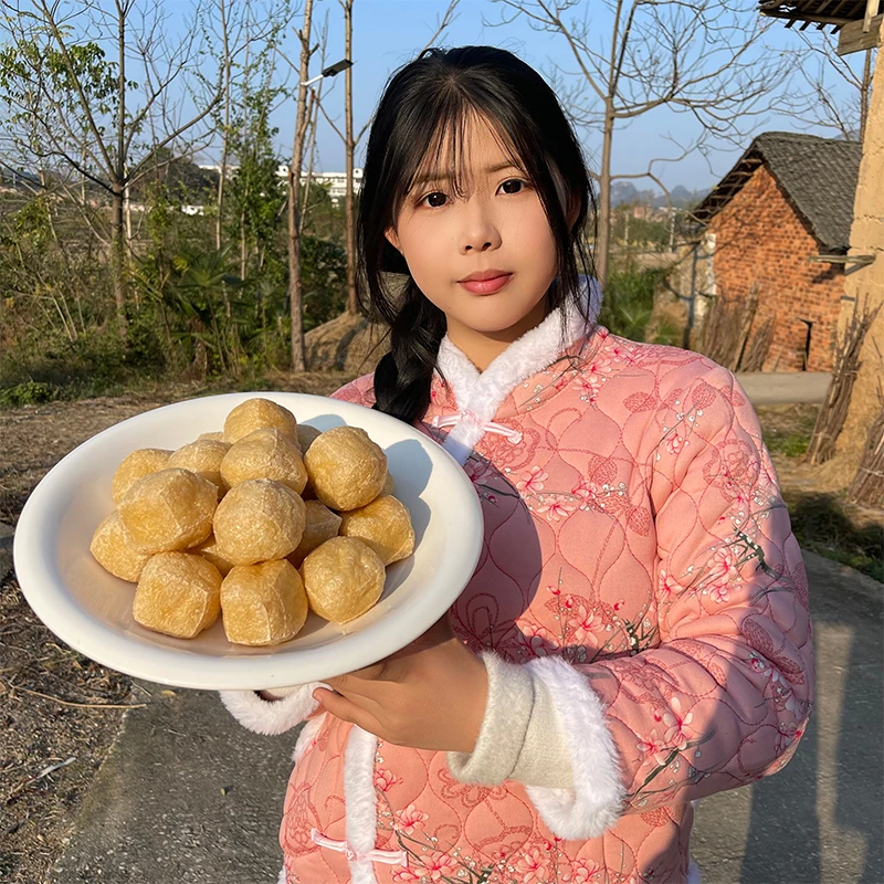 集市代购散装包装湖南特产宁远泡豆腐酿豆腐皮油豆腐下火锅好吃