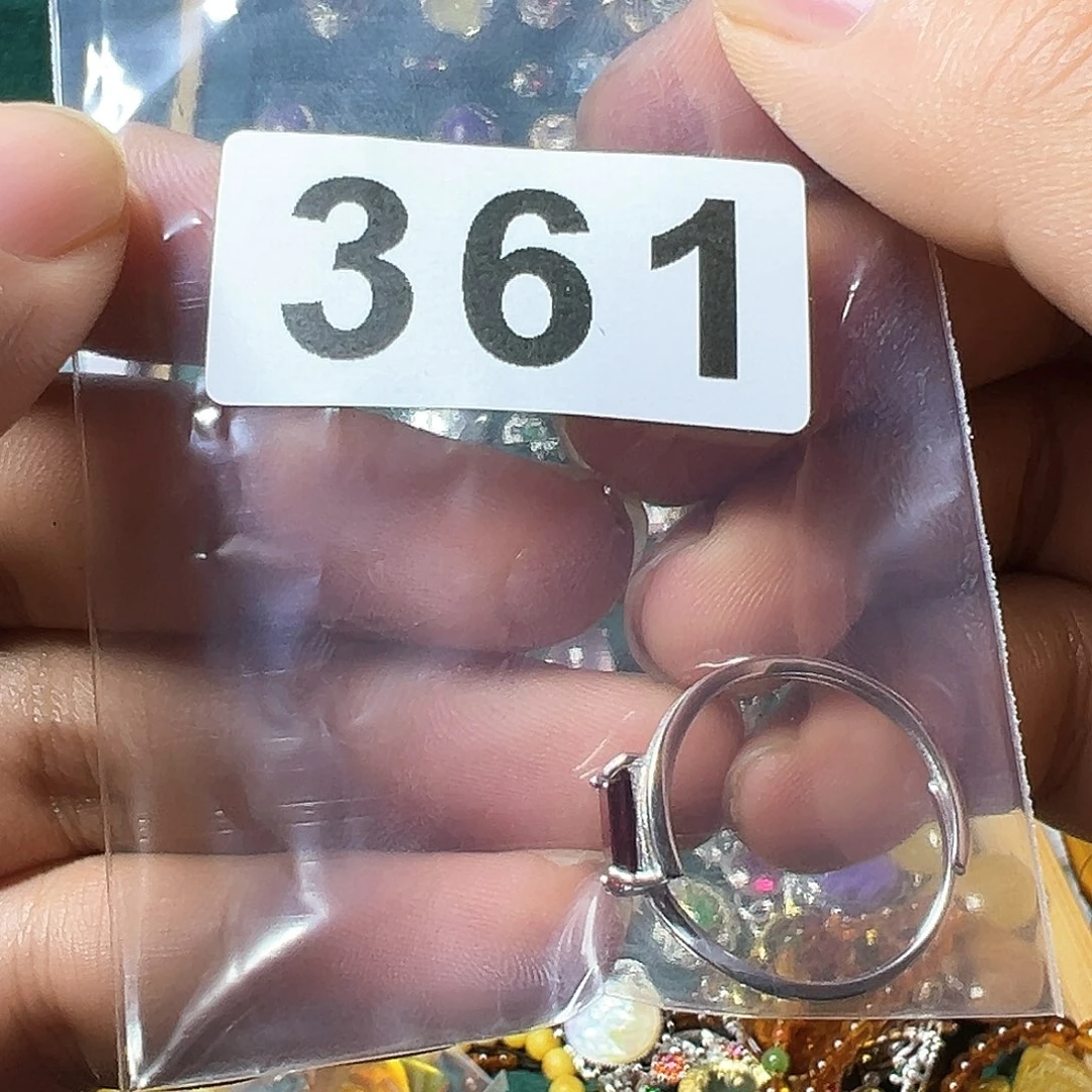 石榴石戒指银S925镶嵌羊***哒