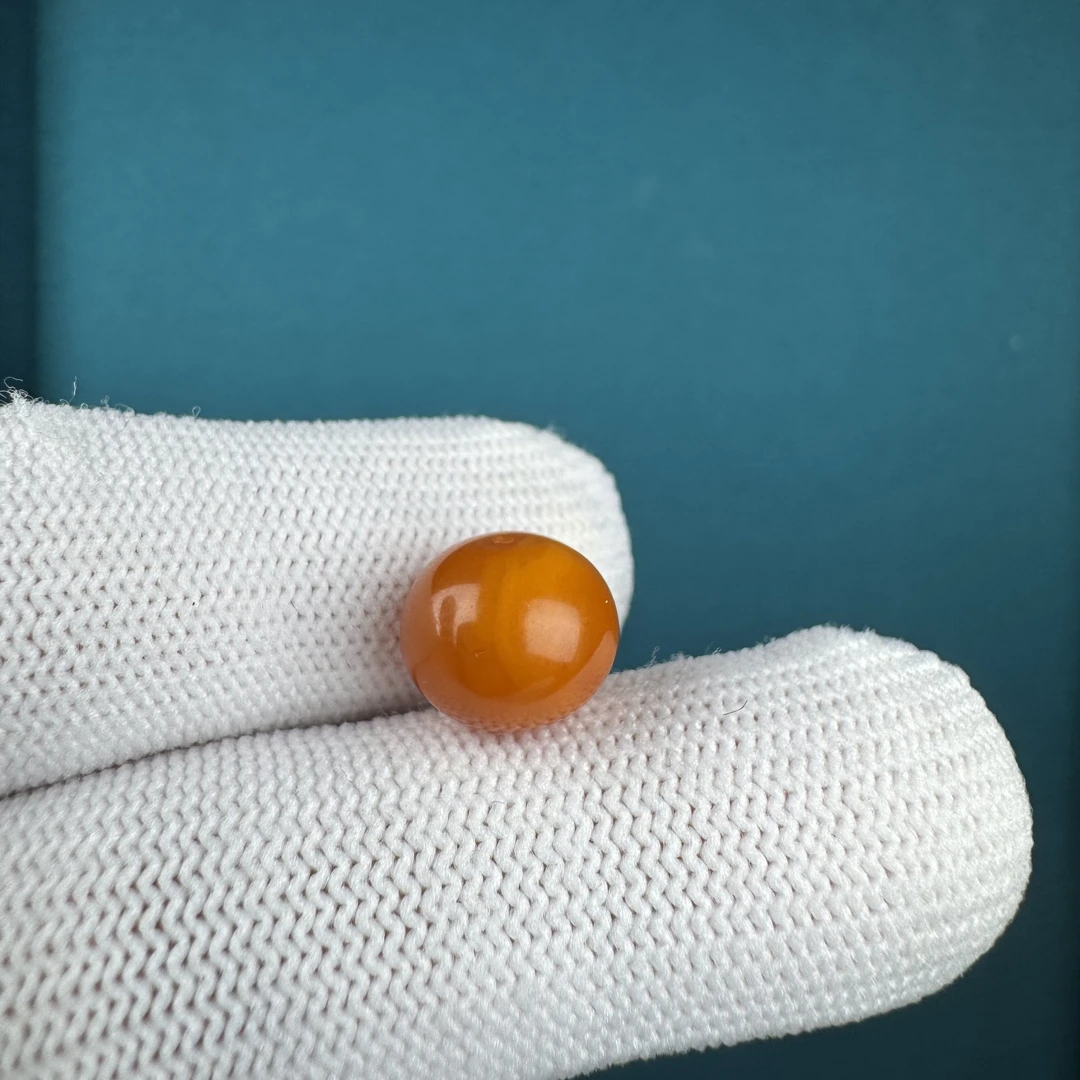 K3150天然原矿蜜蜡 苹果珠11*9.2mm支持复检假一罚十