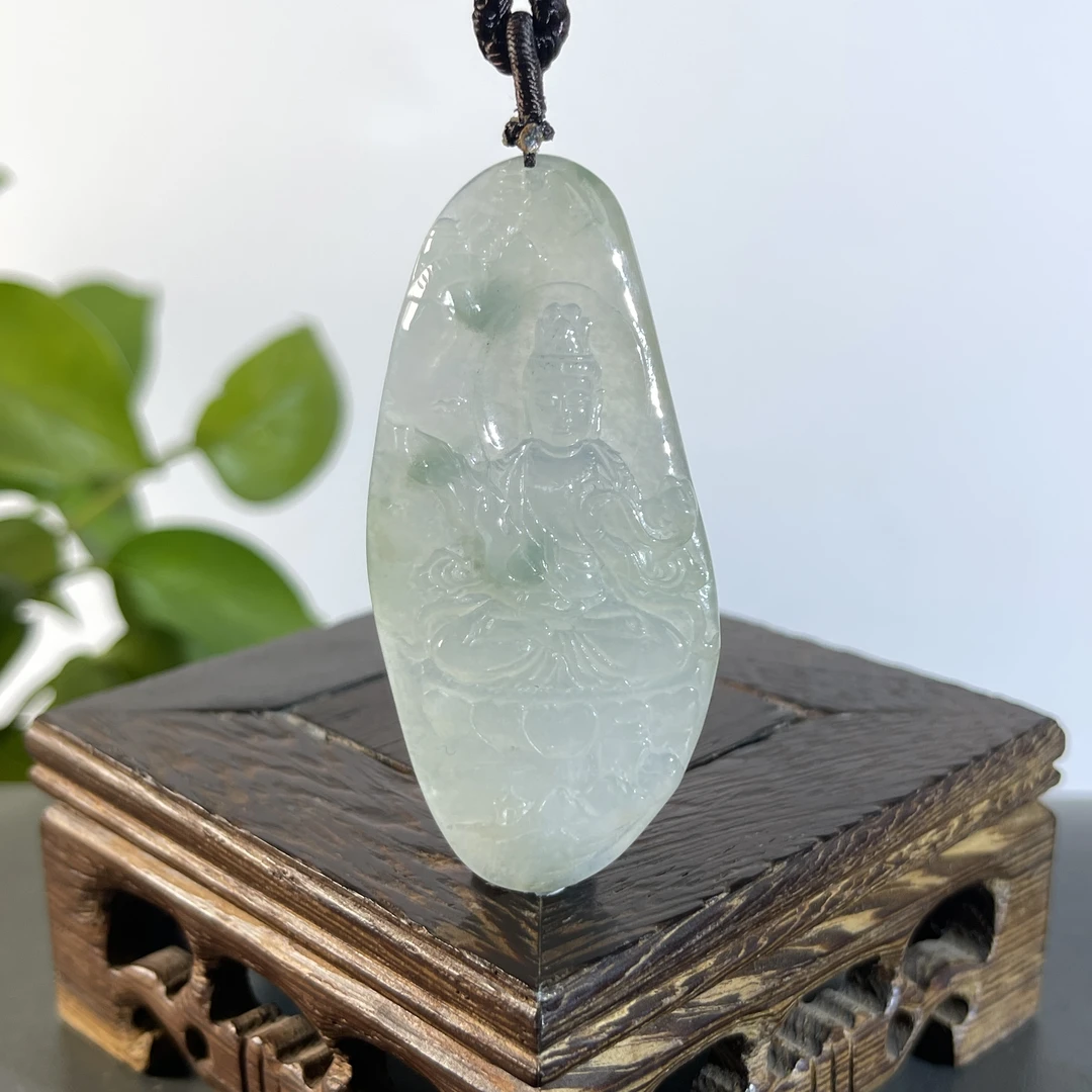 JXA28-55 天然缅甸A货翡翠  大势至