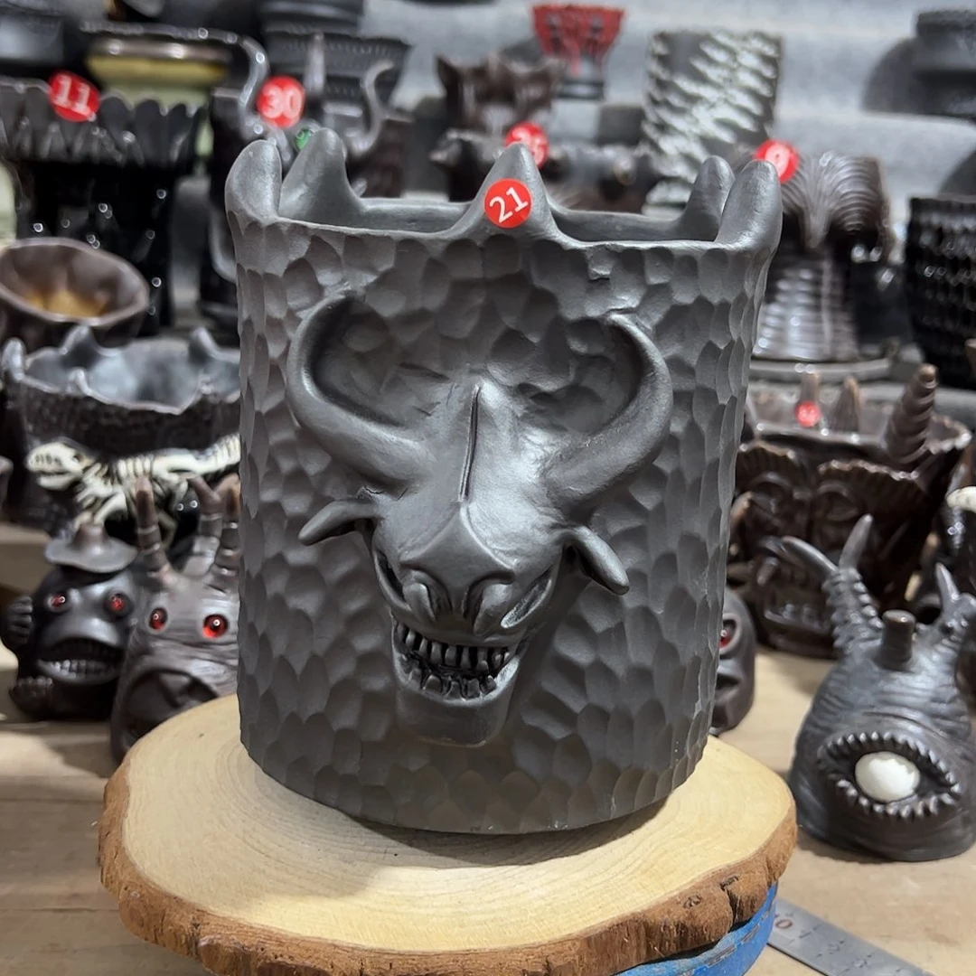 21号，微小手工制作痕迹，内口13外高17.5