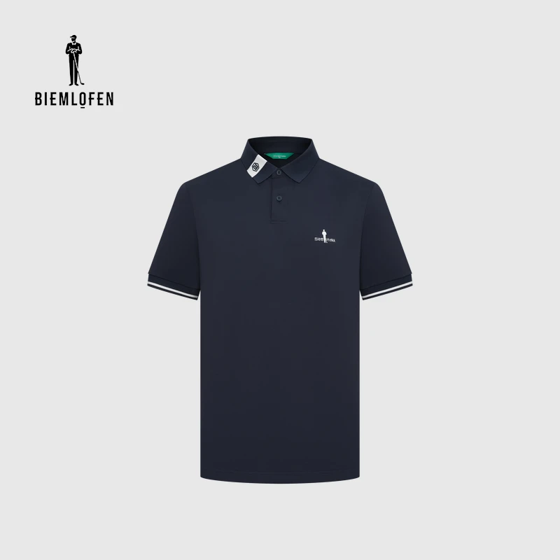 【功能细珠地】比音勒芬高尔夫夏季男士新款时尚撞色透气短袖polo衫