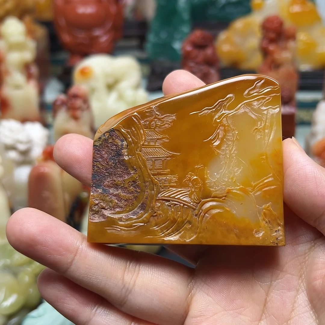 天***1寿山石印章雕刻工艺