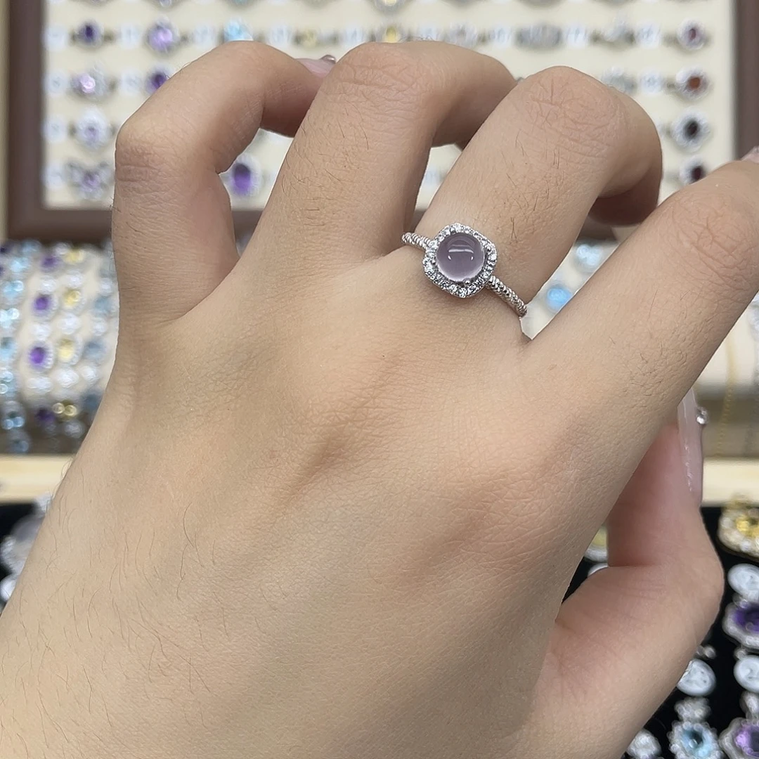 萤石银S925镶嵌戒指