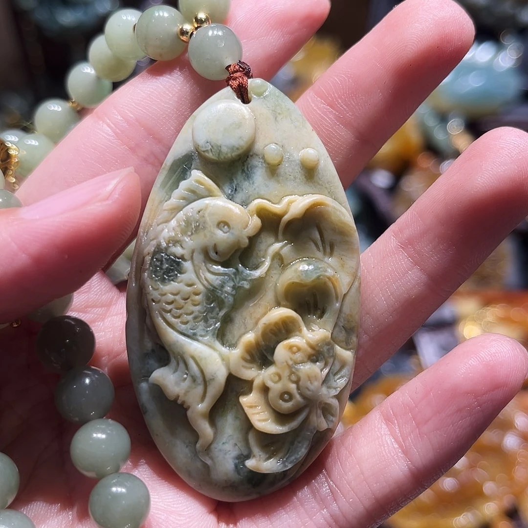 岫玉未镶嵌毛衣链
