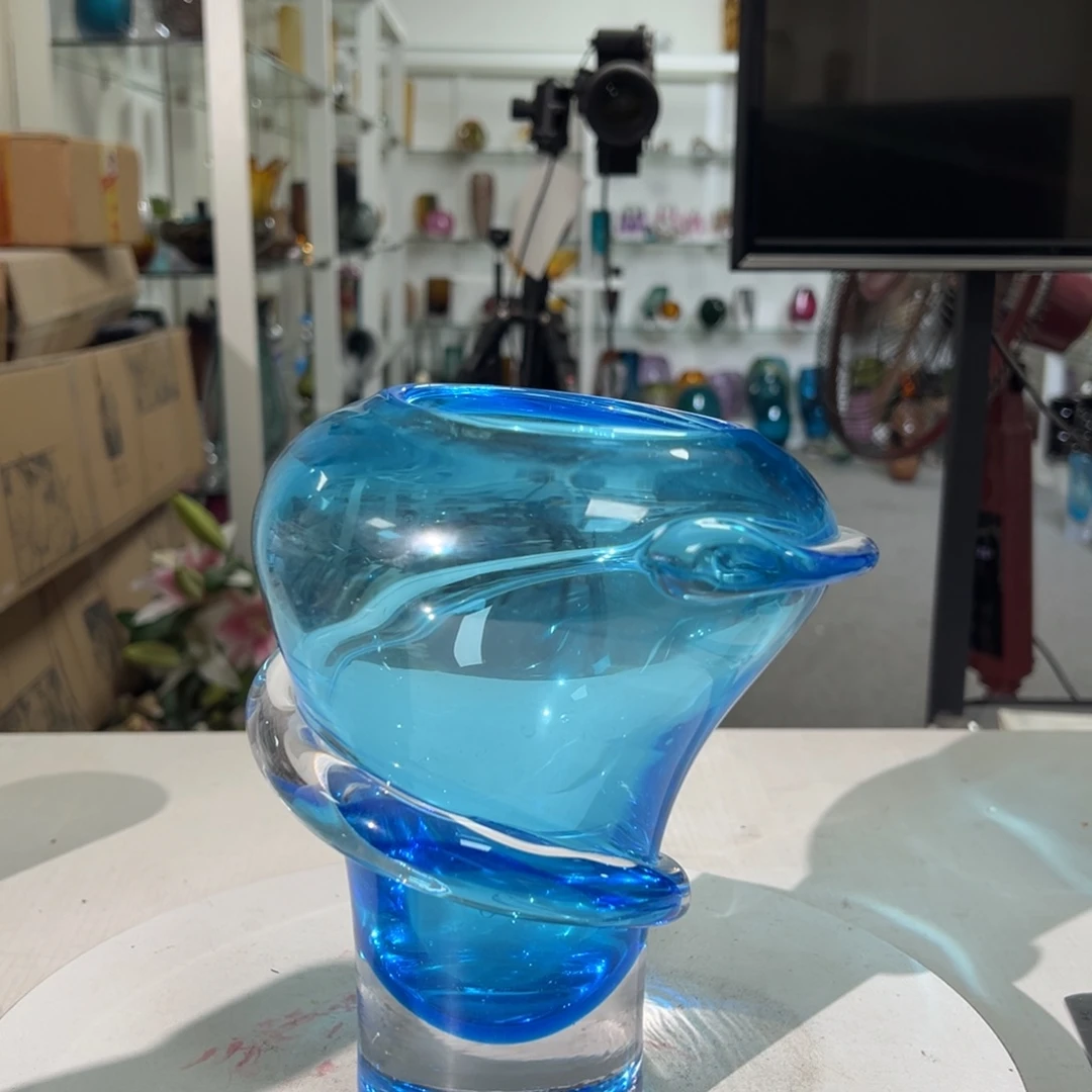 幻彩琉璃花瓶纯手工制品21高度