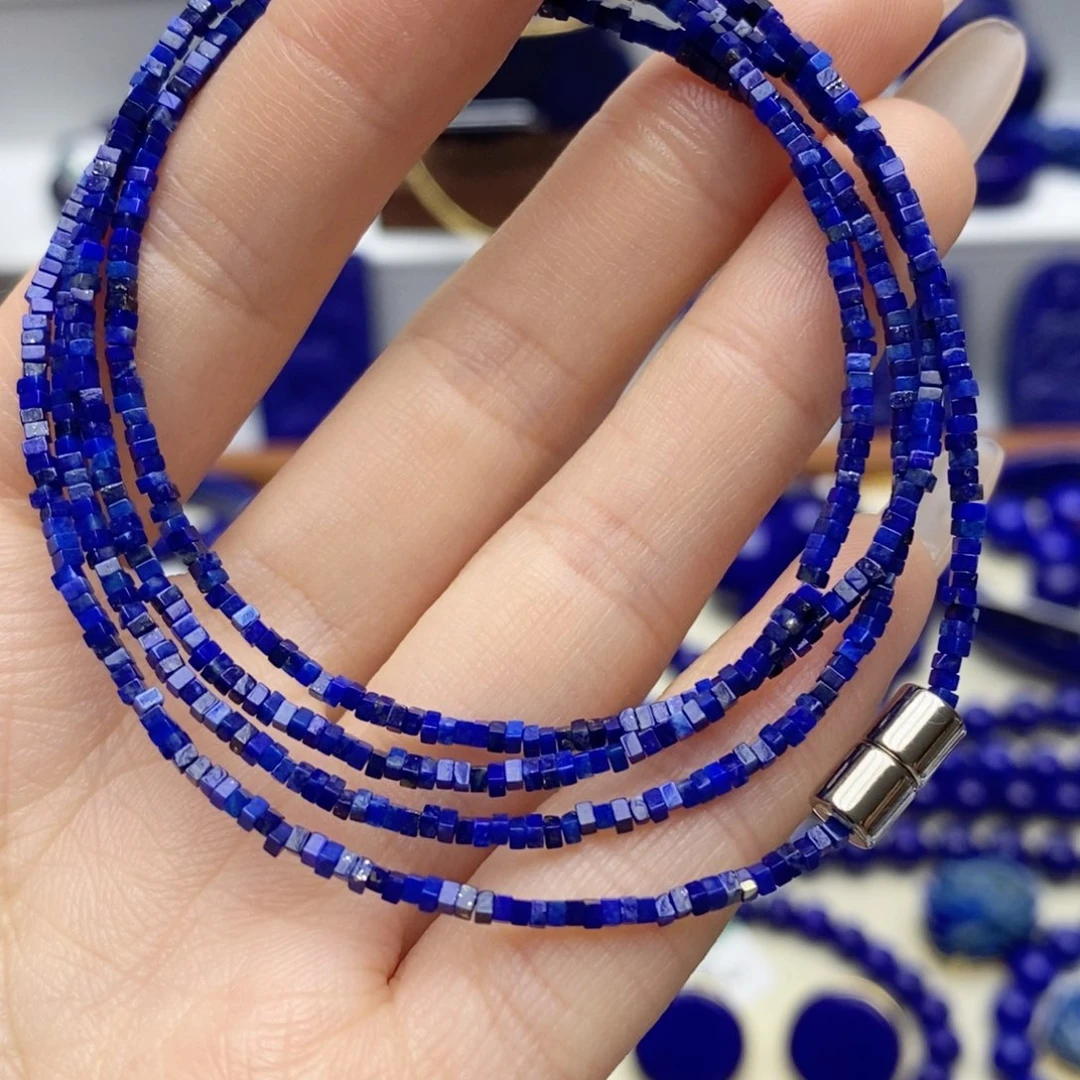 青金石未镶嵌颈饰