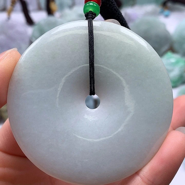 翡翠未镶嵌颈饰大平安扣福利