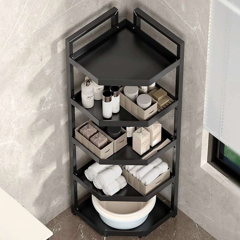 卫生间置物架落地式多层三角储物架浴室杂物转角收纳架洗手间置物