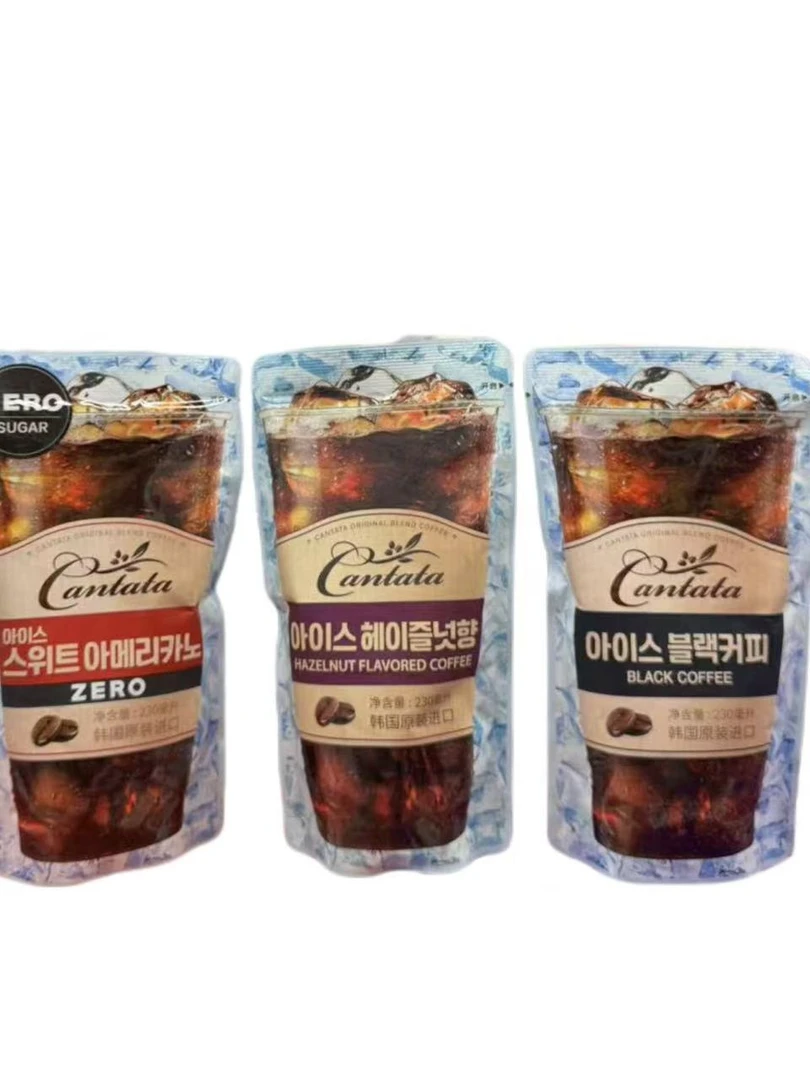 【行货版】韩国乐天cantata康塔塔榛子美式黑咖啡230ml*10袋即饮