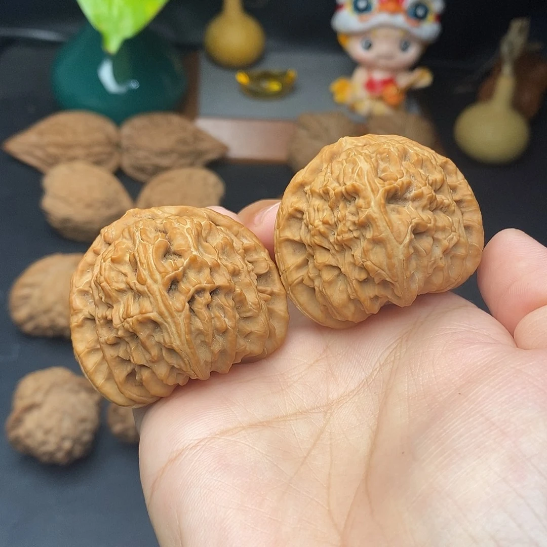把件文玩核桃三角白全品43-