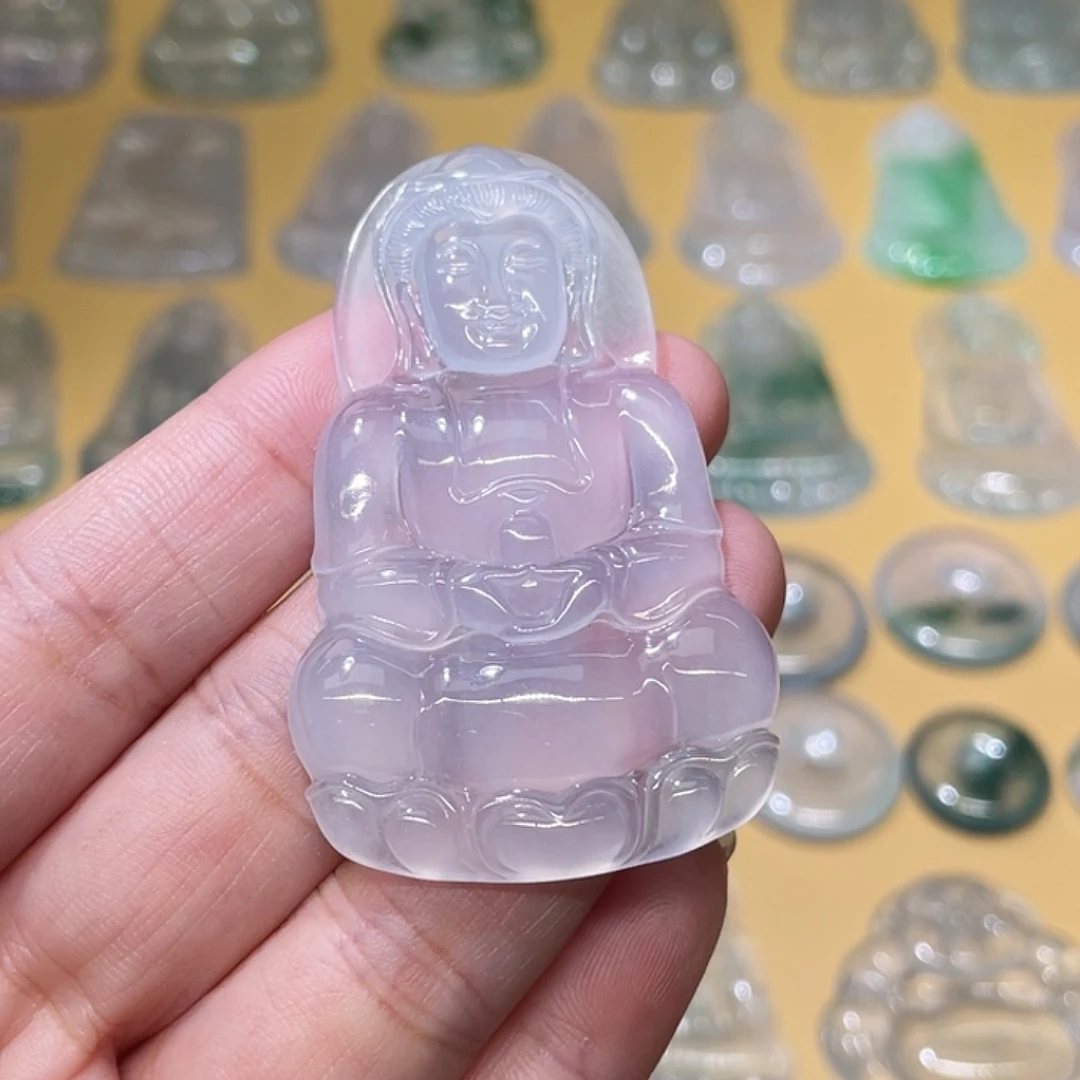 翡翠未镶嵌颈饰一刀切观音
