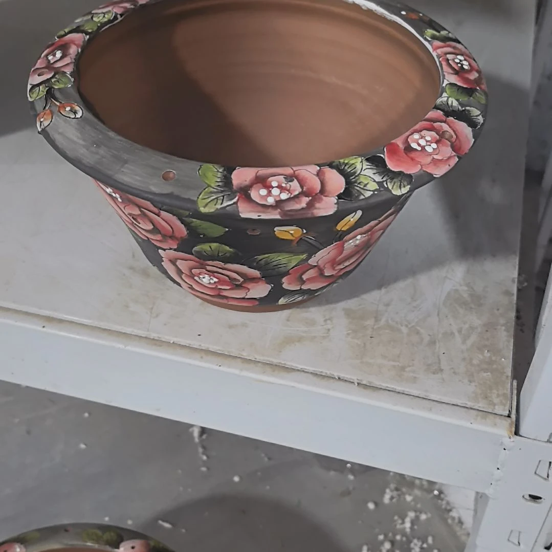 红泥花盆景德镇花盆