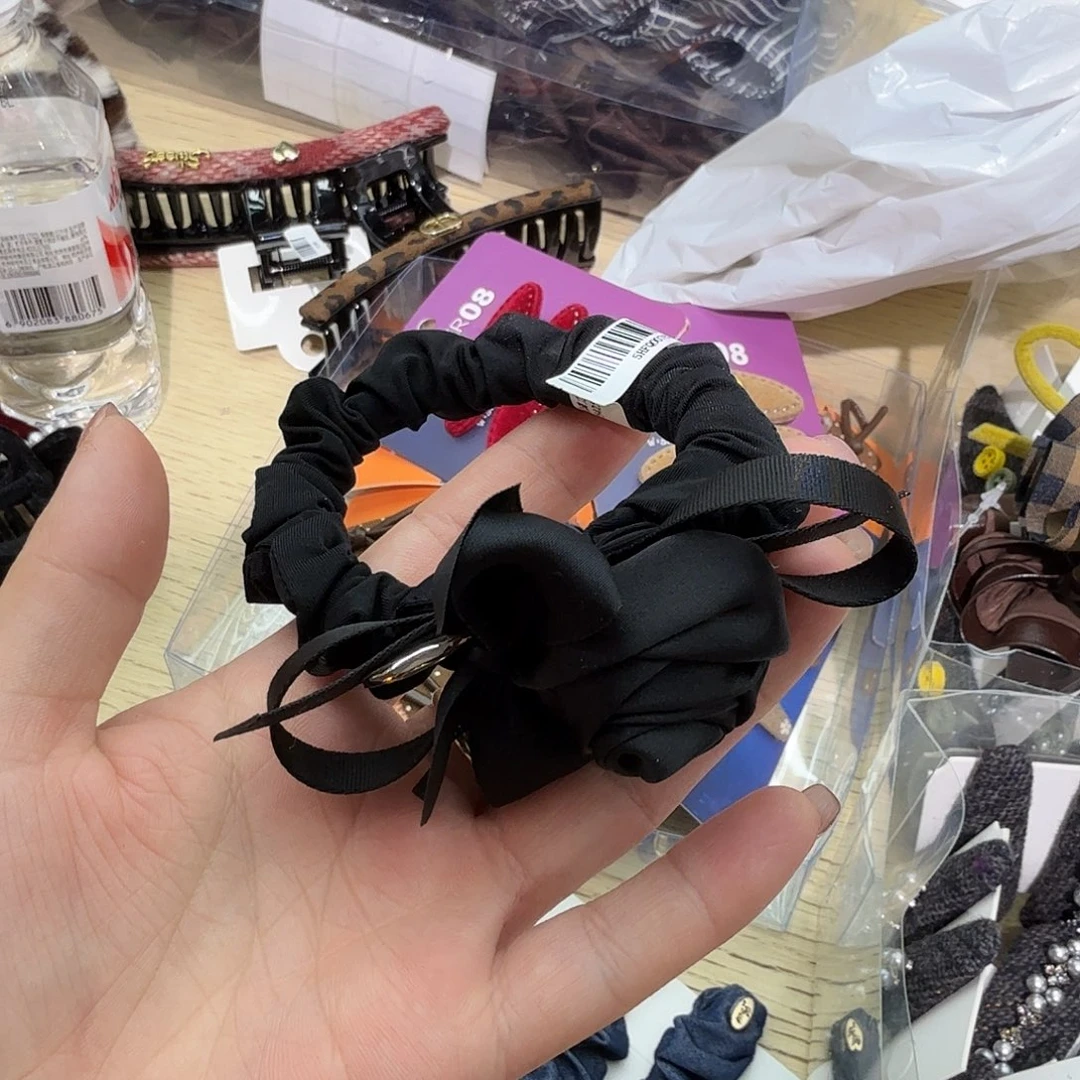 ༺***༻布艺非金属黑色花朵