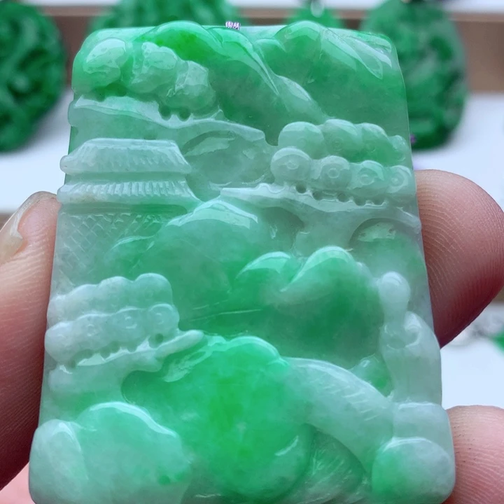 翡翠未镶嵌吊坠(不含链)