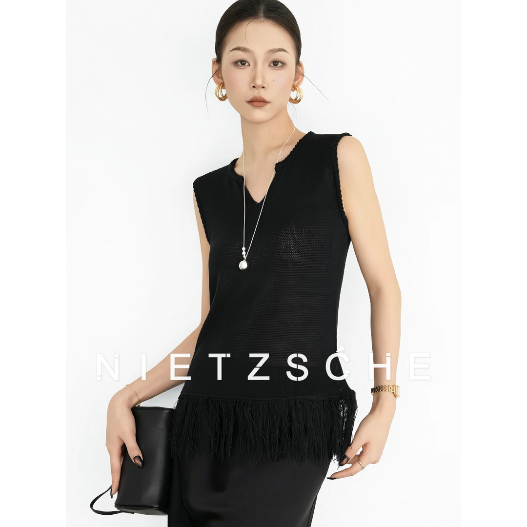 Nietzsche｜小香流苏衫｜灵动下摆 精致高端 艺术气息 背心25210