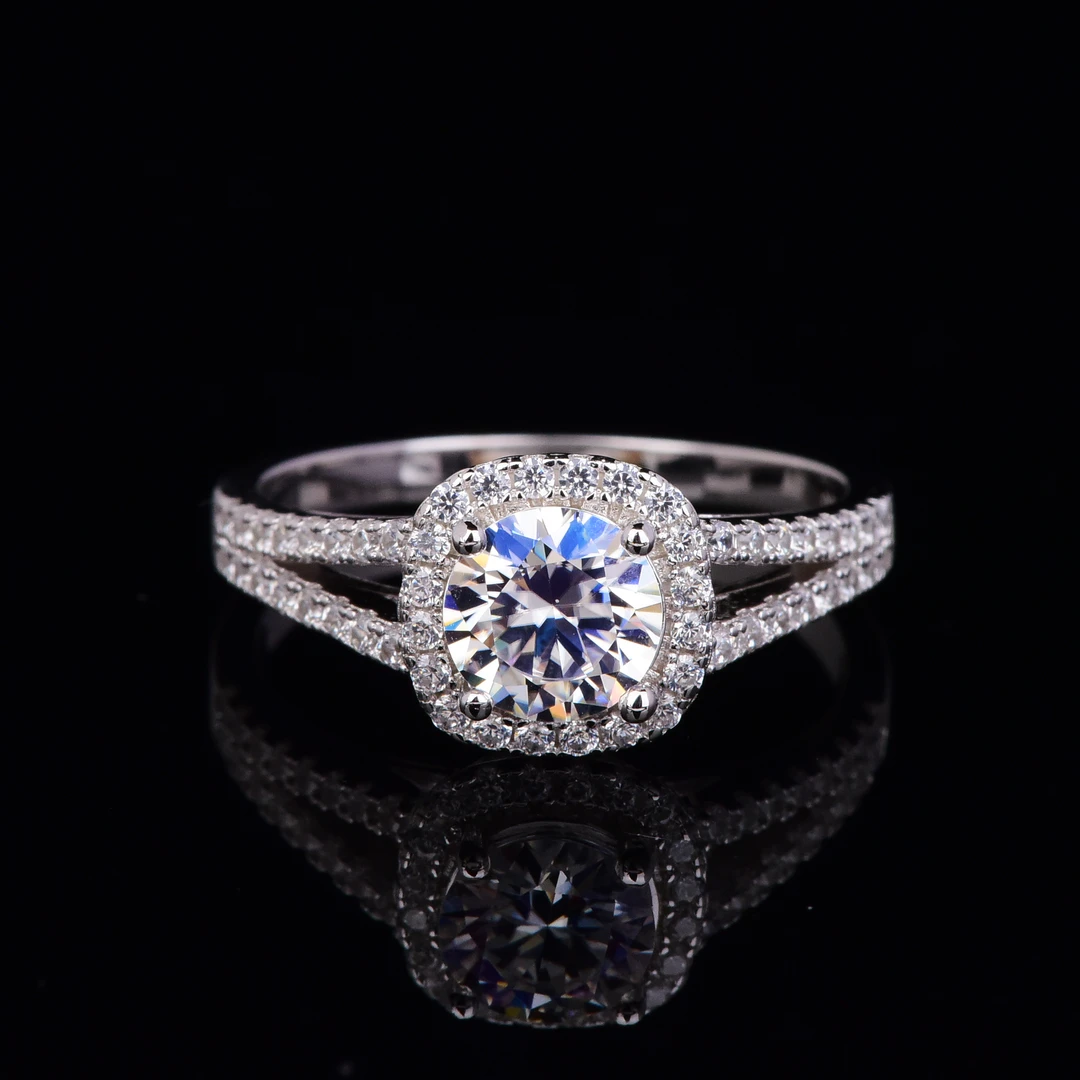 蛋糕1.0ct2.0ct女款戒指