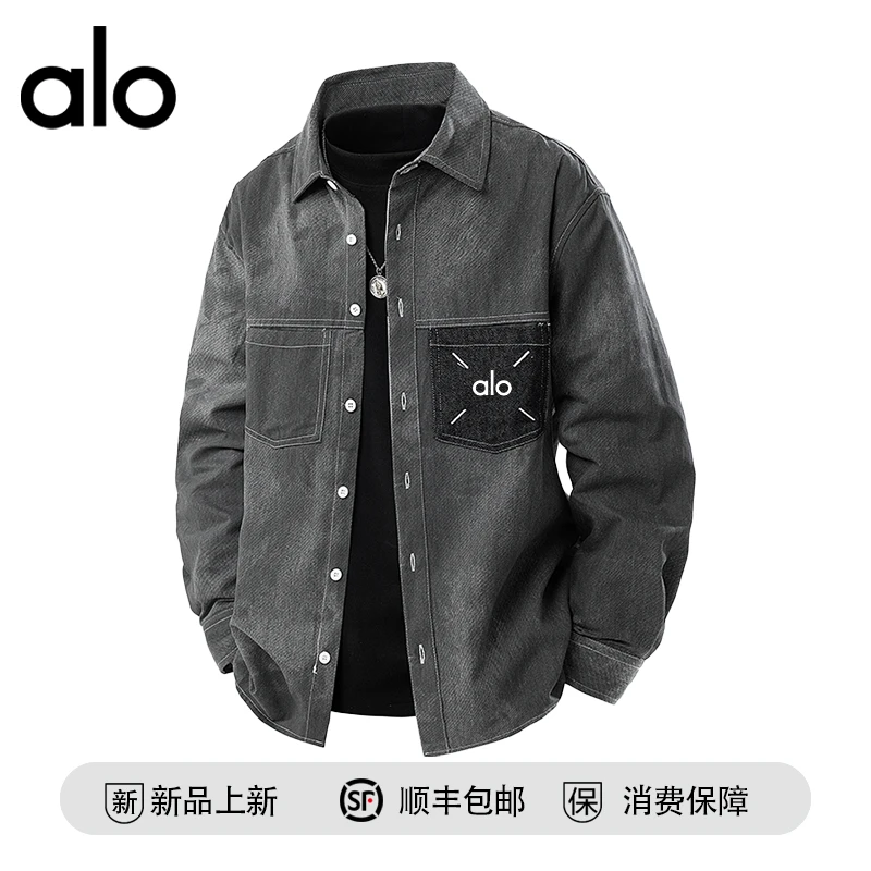 【官方奥特莱斯】品牌折扣 撞色百搭牛仔夹克山系工装风纯棉外套潮