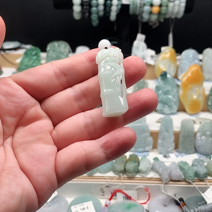 吊坠(不含链)未镶嵌翡翠55竹节