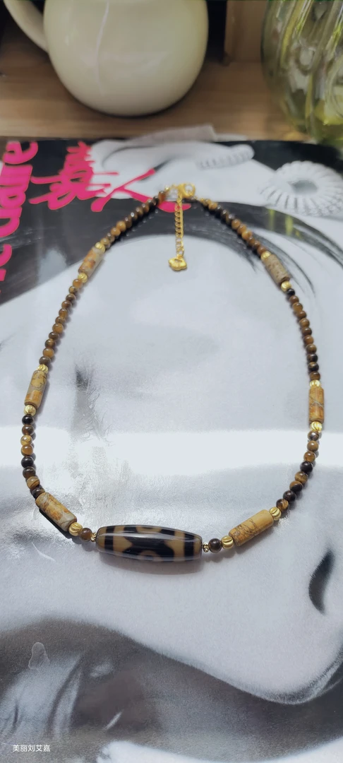 非金属亚克力项链 顶珠美拉德色系项链孤品原创设计