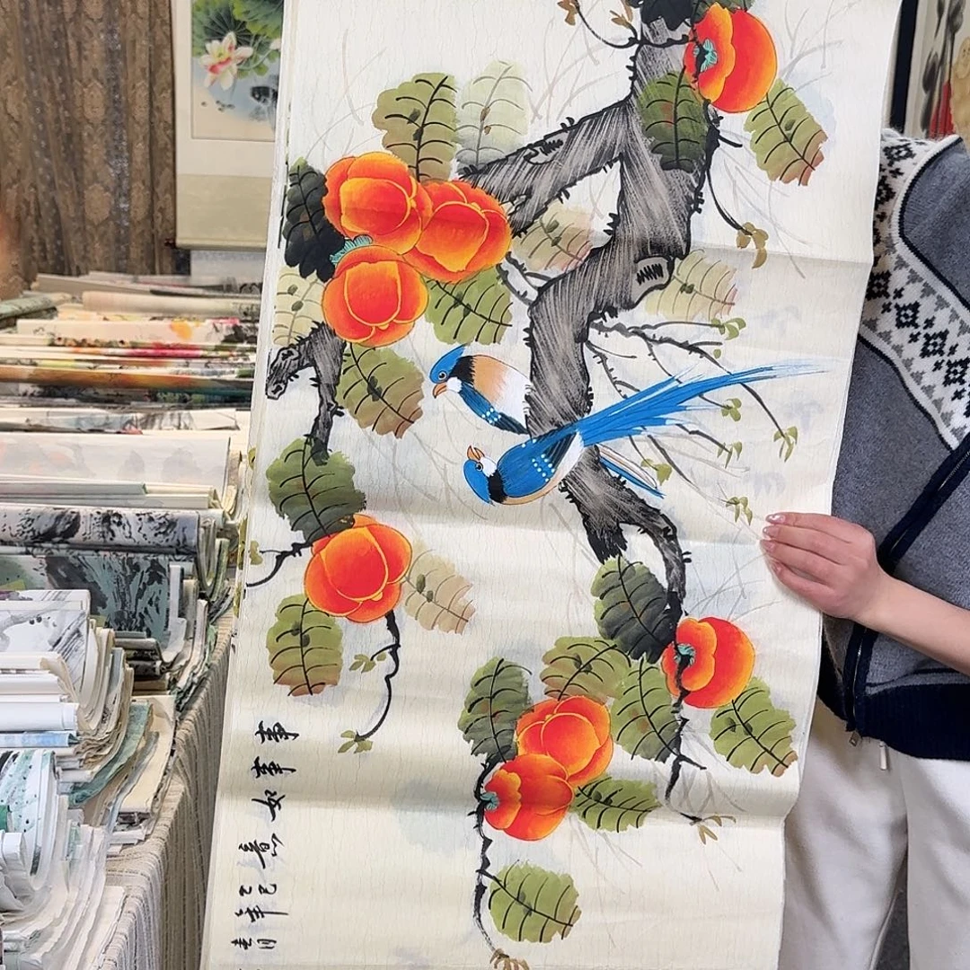 纯手绘国画作品好看三尺