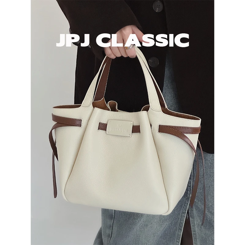 jpj头层牛皮托特包女菜篮子通勤包单肩腋下妈咪包休闲软包1765