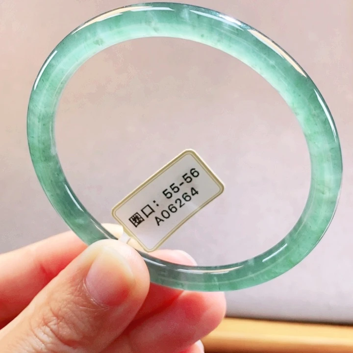 翡翠未镶嵌手镯天然分翡翠手镯58