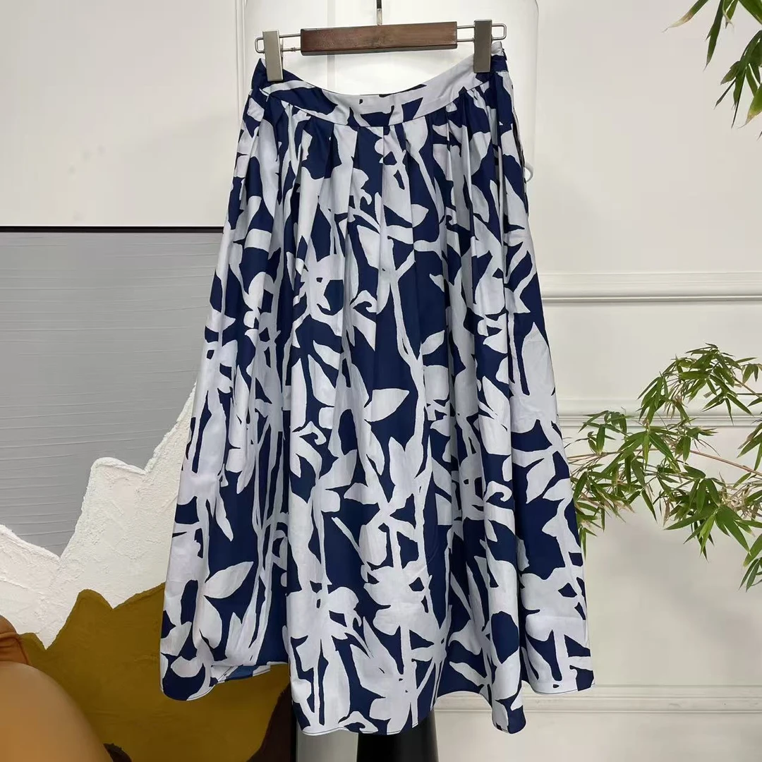 250508191印花半身裙女夏季流行新款时尚小众设计感宽松气质956