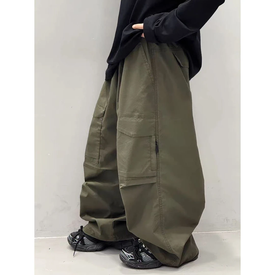 儿童痞帅工装裤秋款2025新款男女童韩版百搭休闲裤阔腿宽松长裤潮