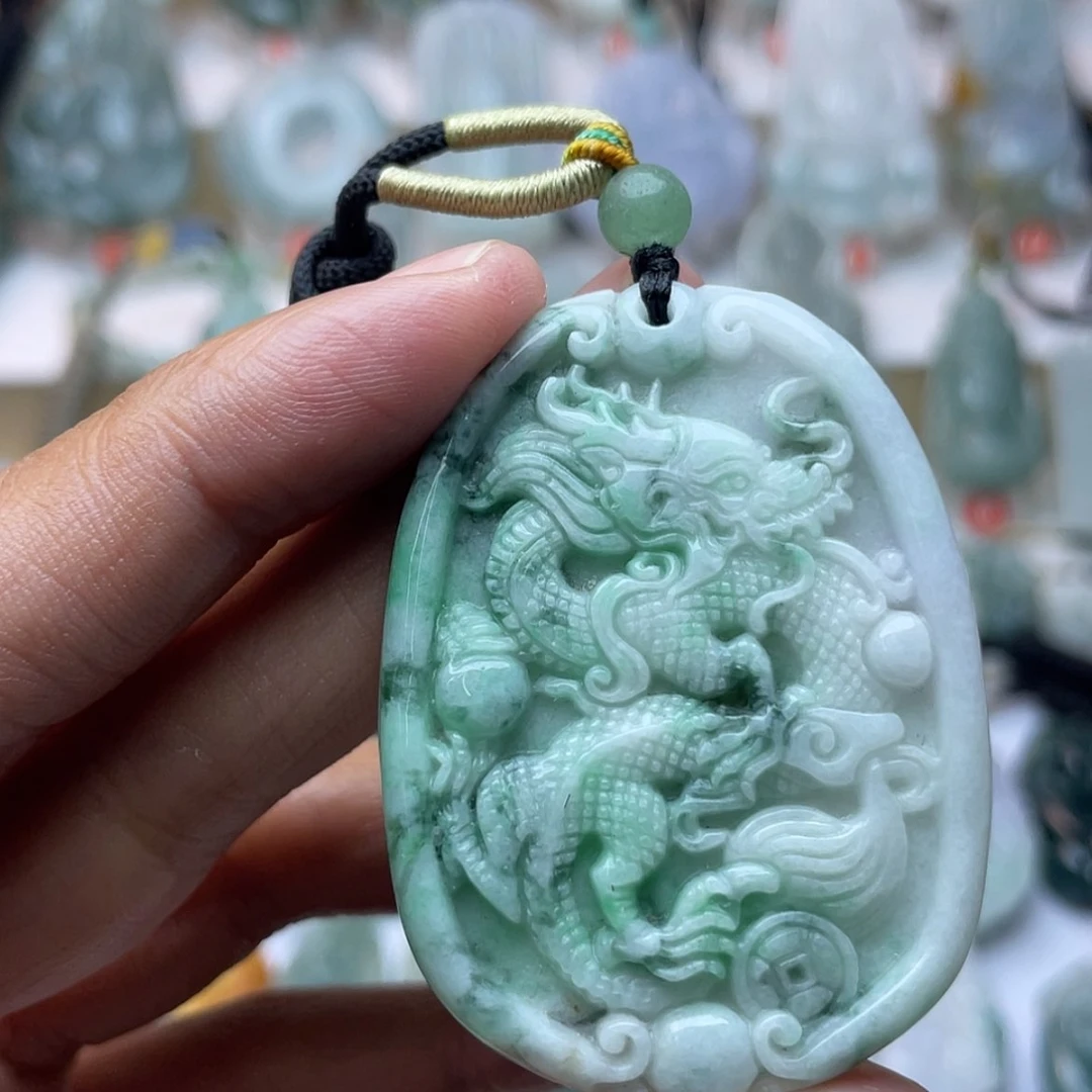 【闪购商品】颈饰未镶嵌翡翠龙牌