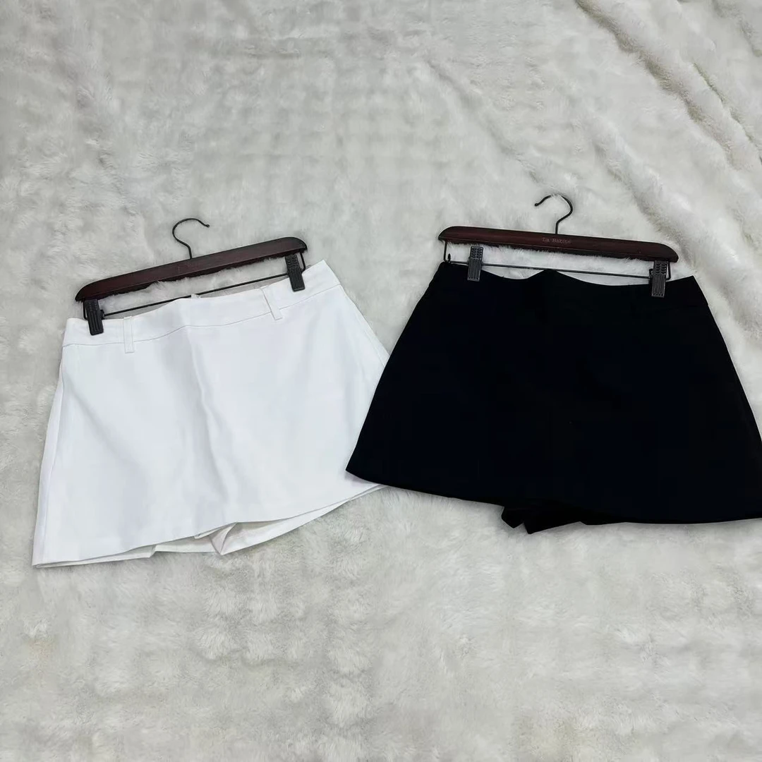 [胖鹅张]侧边拉链防走光显瘦A字裤裙 #9495[实物以直播间展示为准