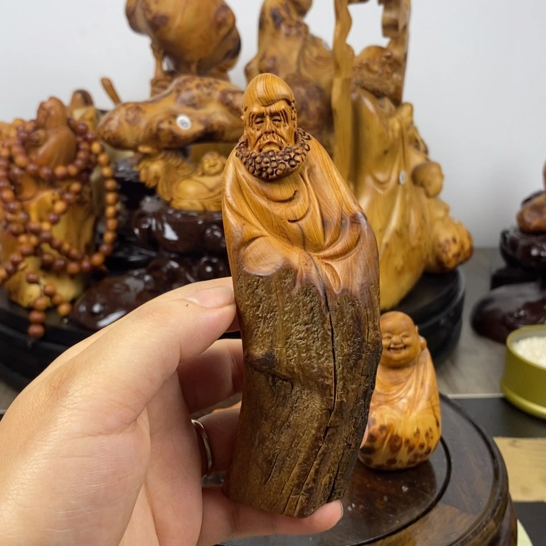 柏木（崖柏）达摩手把件