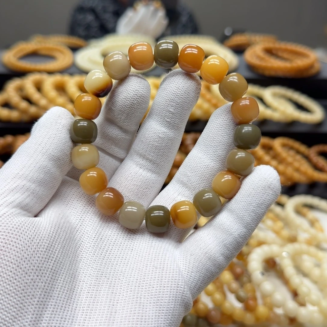 菩提根/象牙果手串11×12 5年 花皮多宝 鬼工