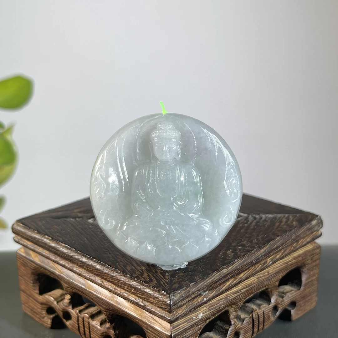 JXA07-85 天然翡翠缅甸A货 大日如来
