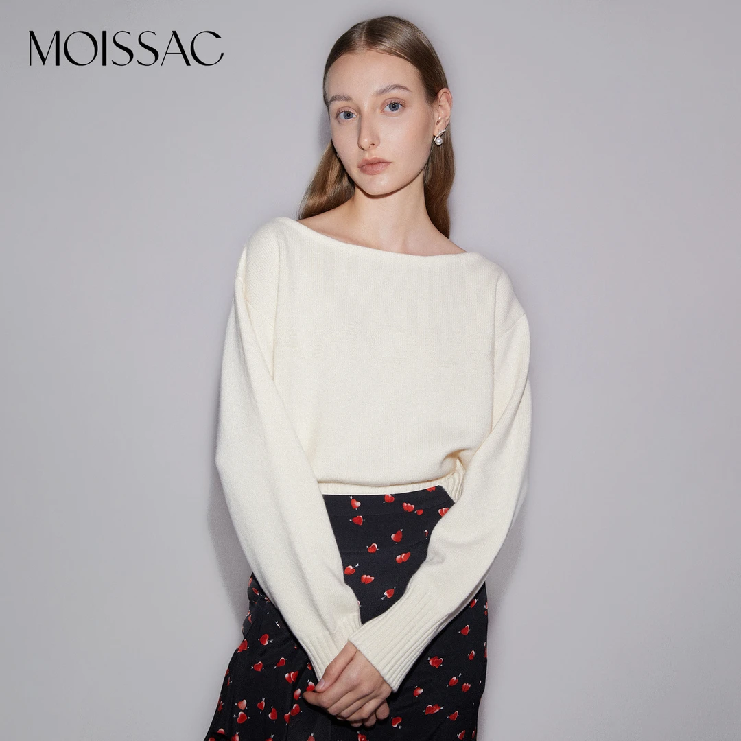【KK专属】MOISSAC/摩萨克 春宽松立体温柔针织套头毛衫