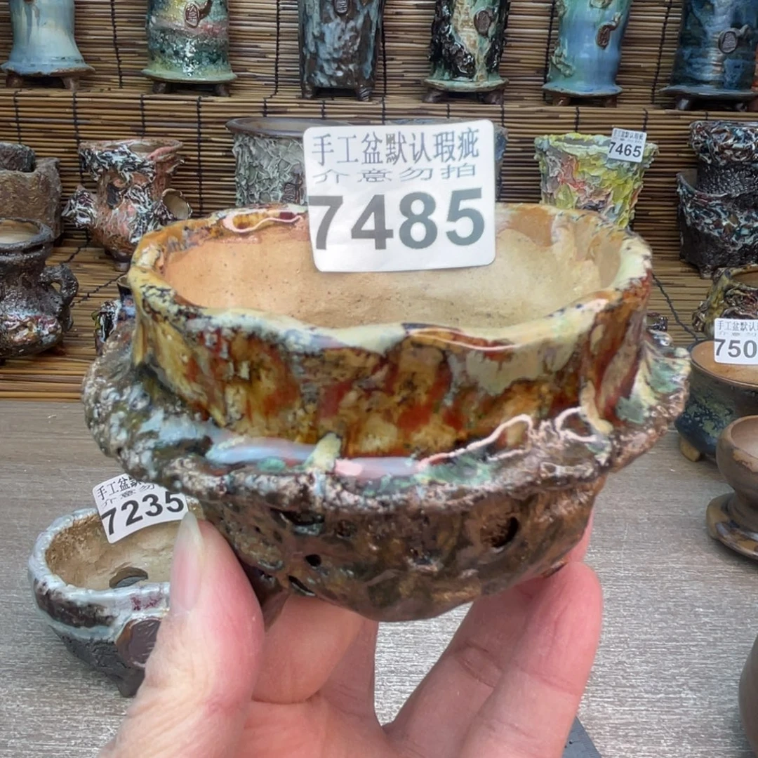 手工花盆默认瑕疵完美者勿拍