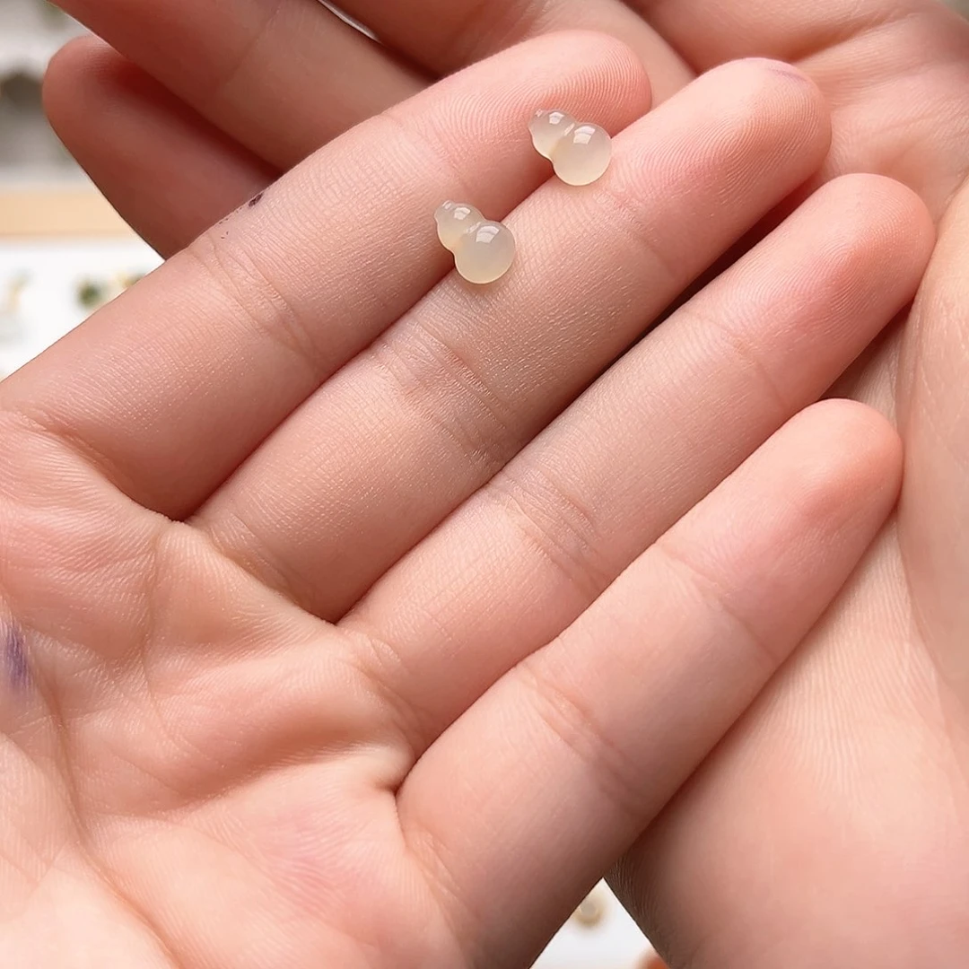 银S925镶嵌和田玉耳饰