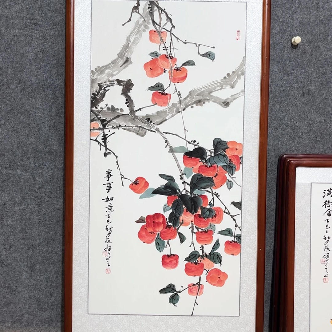 大***C国画书画作品带框63×123