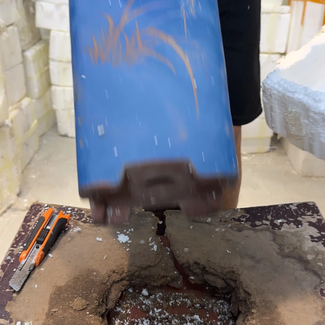 紫砂花盆口径18高度27厘米瑕疵