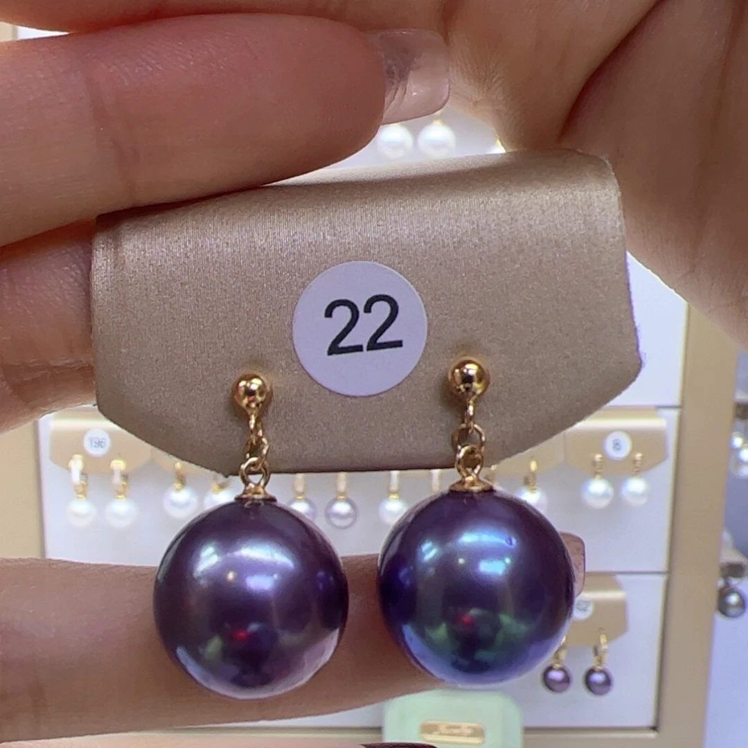 淡水珍珠耳饰银S925镶嵌