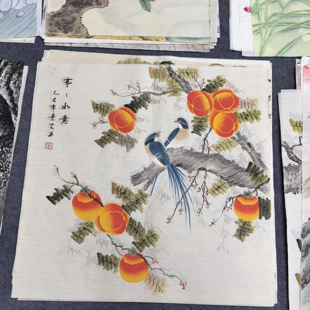 国画68×68手绘画画画