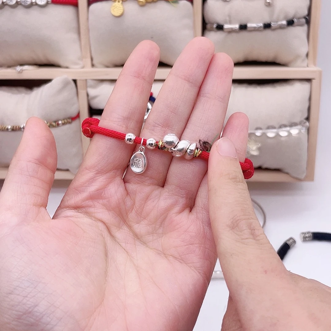 珐琅足银纯银红蛇