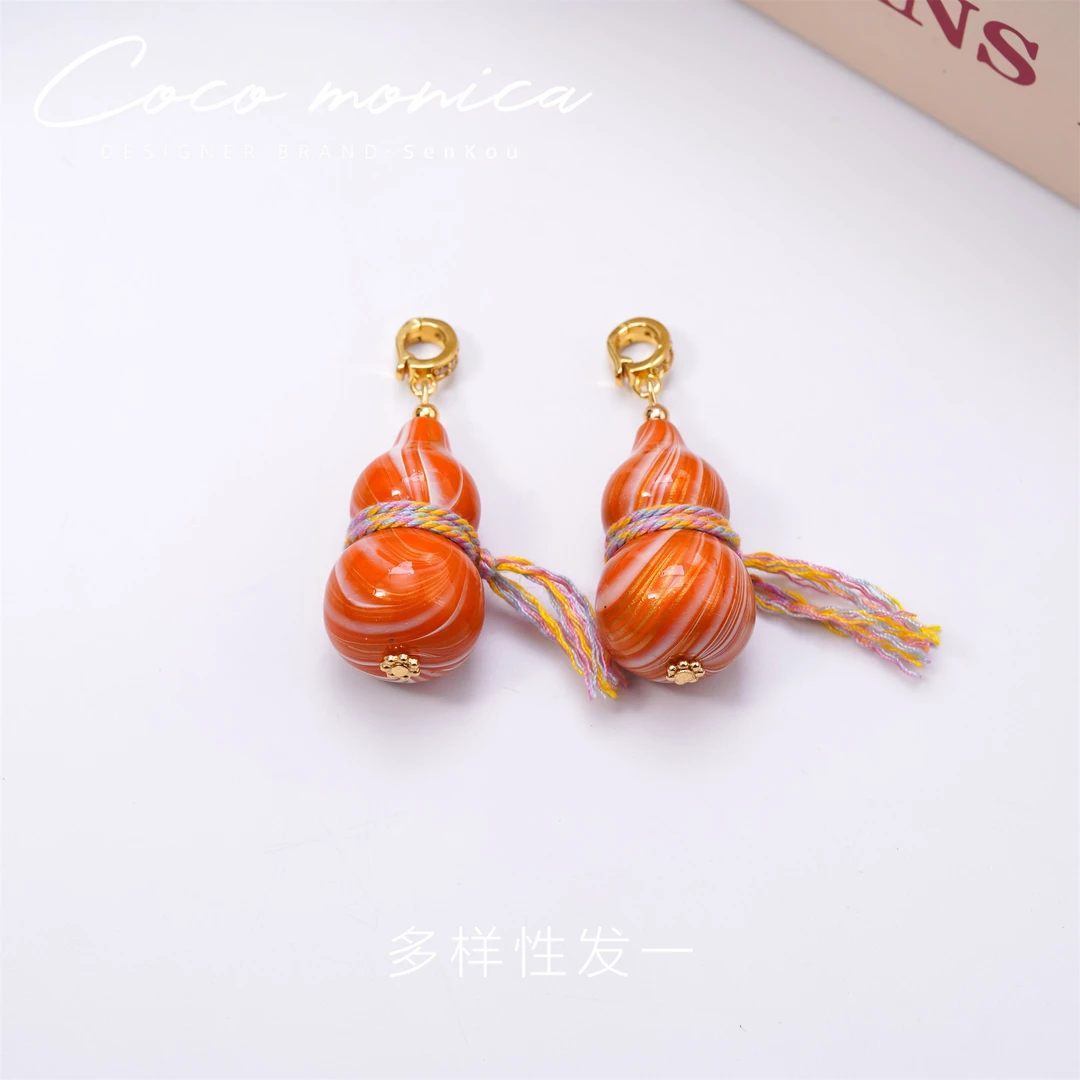 铜合金吊坠 【小霞珠宝】漆珠吊坠葫芦轻奢时尚百搭女款吊坠 AE534