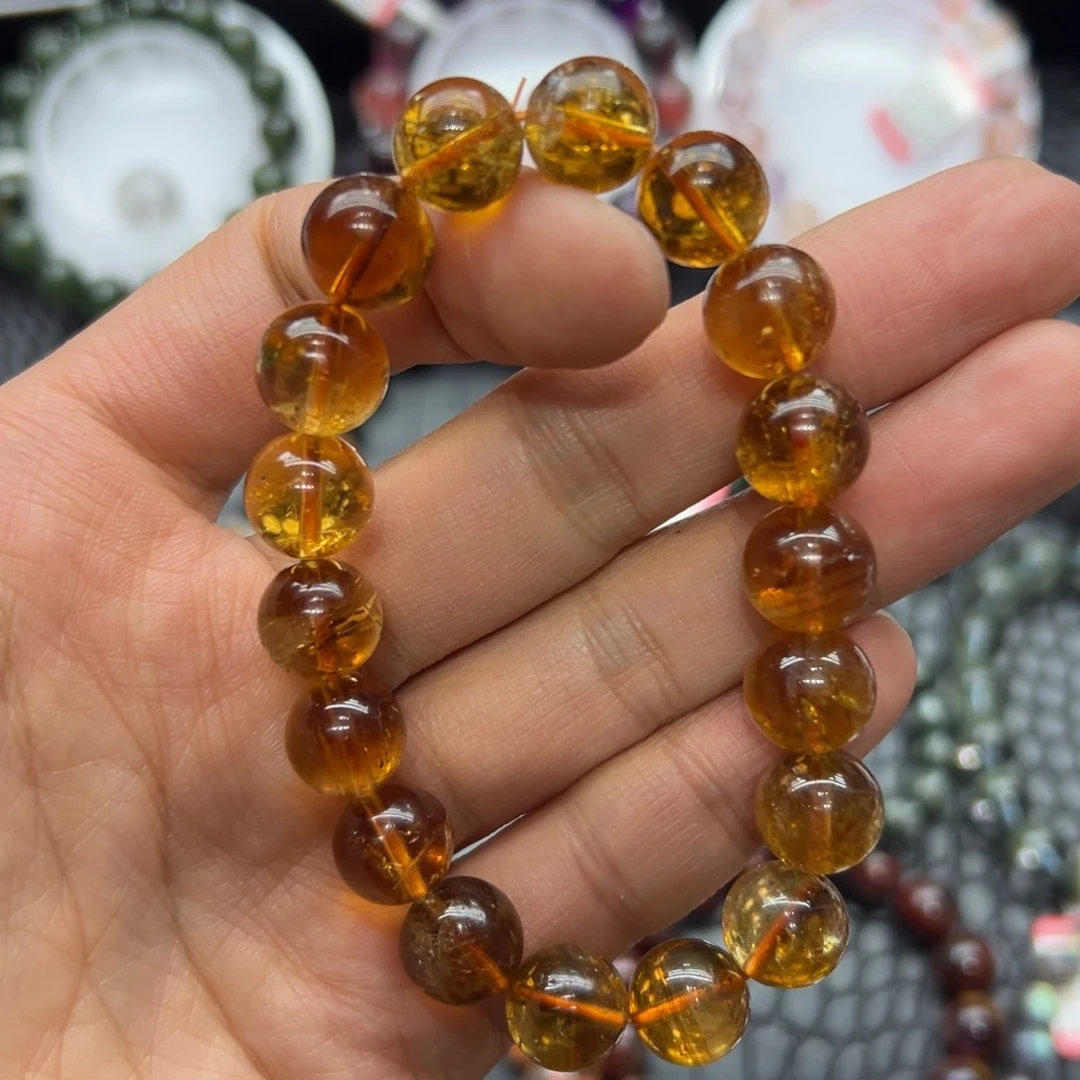 水晶手链未镶嵌好看