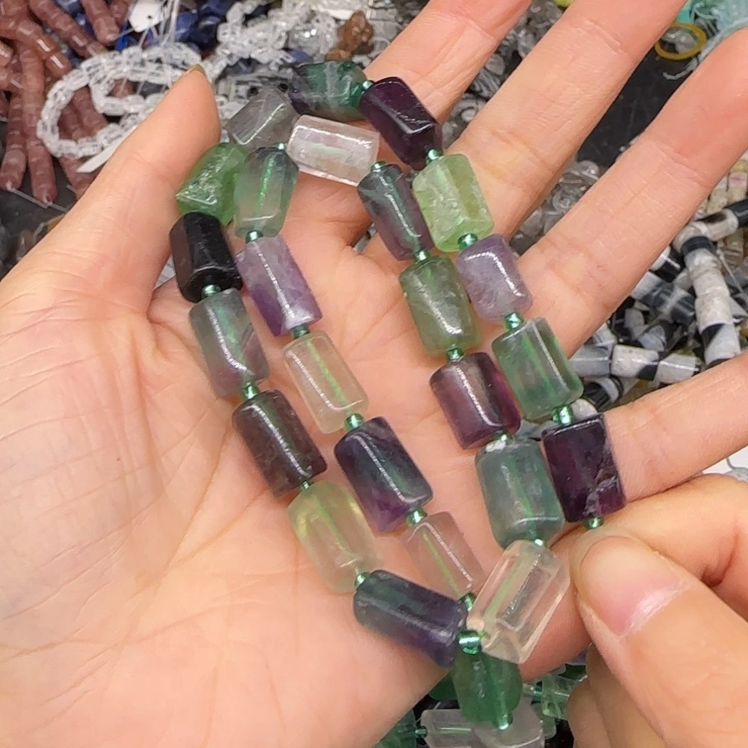 玛瑙/玉髓合金珠宝半成品莹石8mm一条