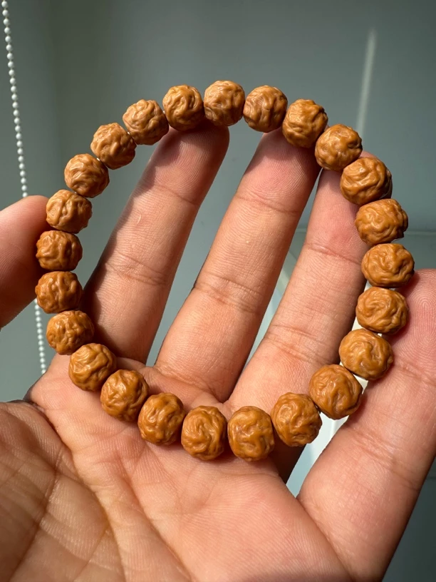 【猴头核桃单圈手串】云雀 10mm 原皮原色无科技（有瑕疵）