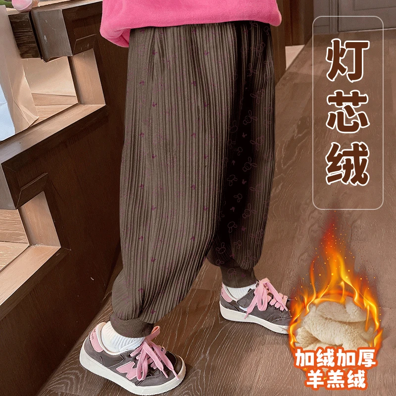 男童春秋新款薄款运动裤儿童裤子中大童洋气灯芯绒休闲长裤潮流